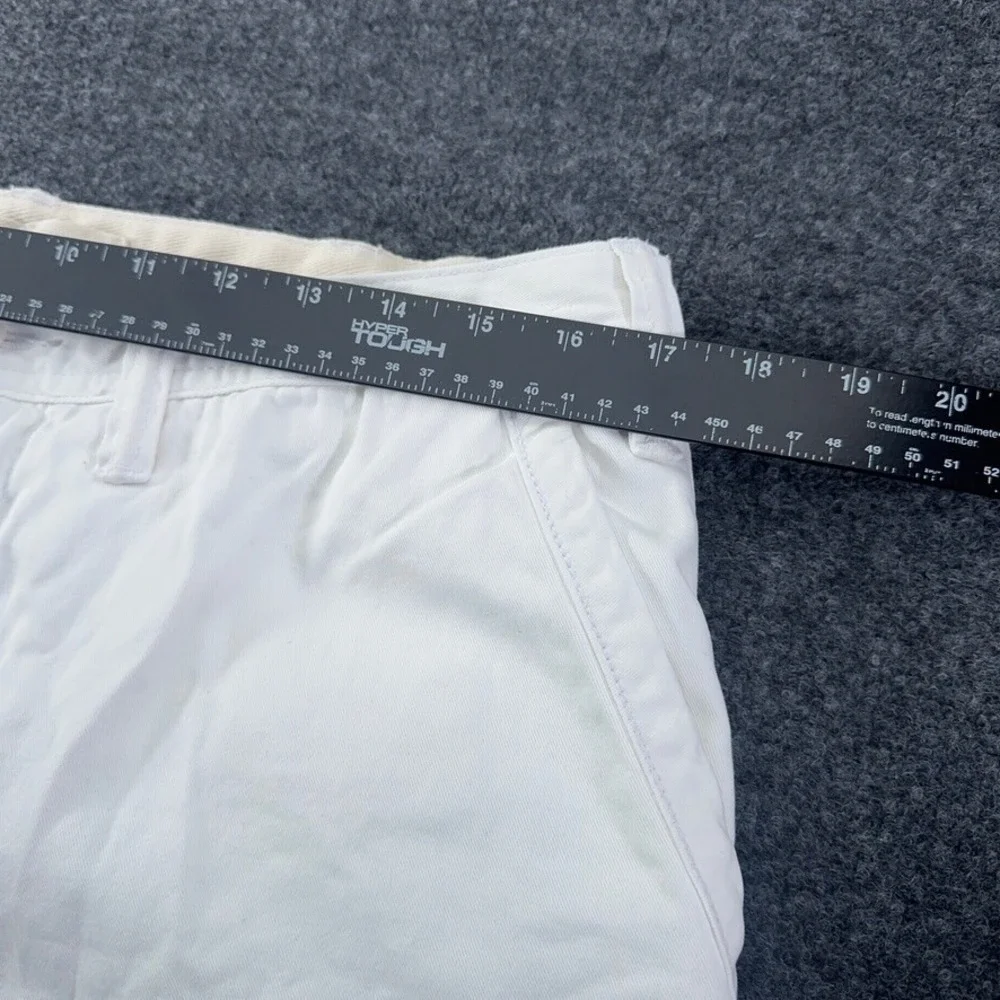 Polo Ralph Lauren Mens White Chino Shorts Size 34 Cotton Twill Flat Front EUC